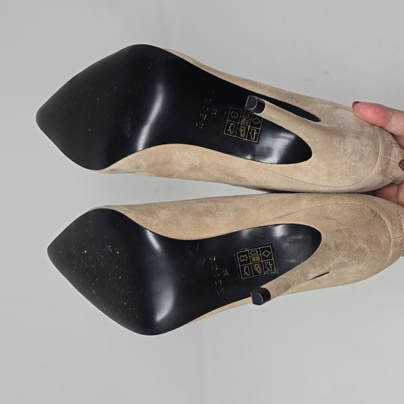 Reiss Ashton Suede Pointed Toe Buckle Stiletto Heeled Boots Women's Size  8 - Picture 5 of 8